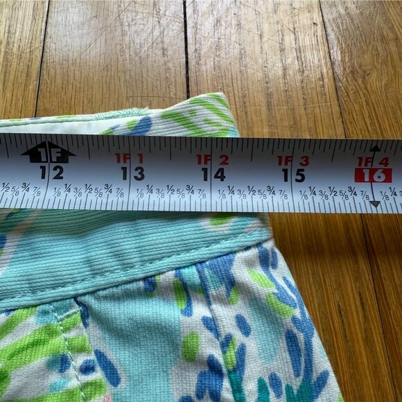 Lilly Pulitzer Size S Blue Heaven The Chipper Floral Coral Print Bermuda Shorts - Picture 8 of 15